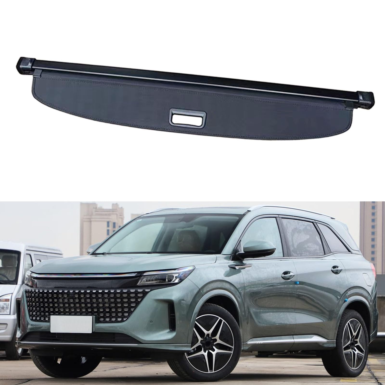 SXLGDW Car Retractable Rear Trunk Parcel Shelf,Compatible with Landian E5 Single Curtain 5 Seats 2023+,Car parts