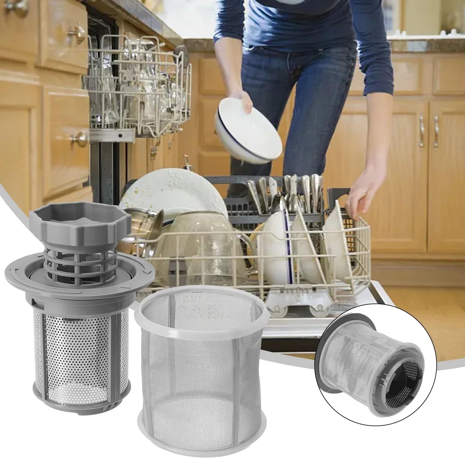 427903 170740 Set di filtri a rete per lavastoviglie, compatibile con Bosch, parti di ricambio per cucina domestica