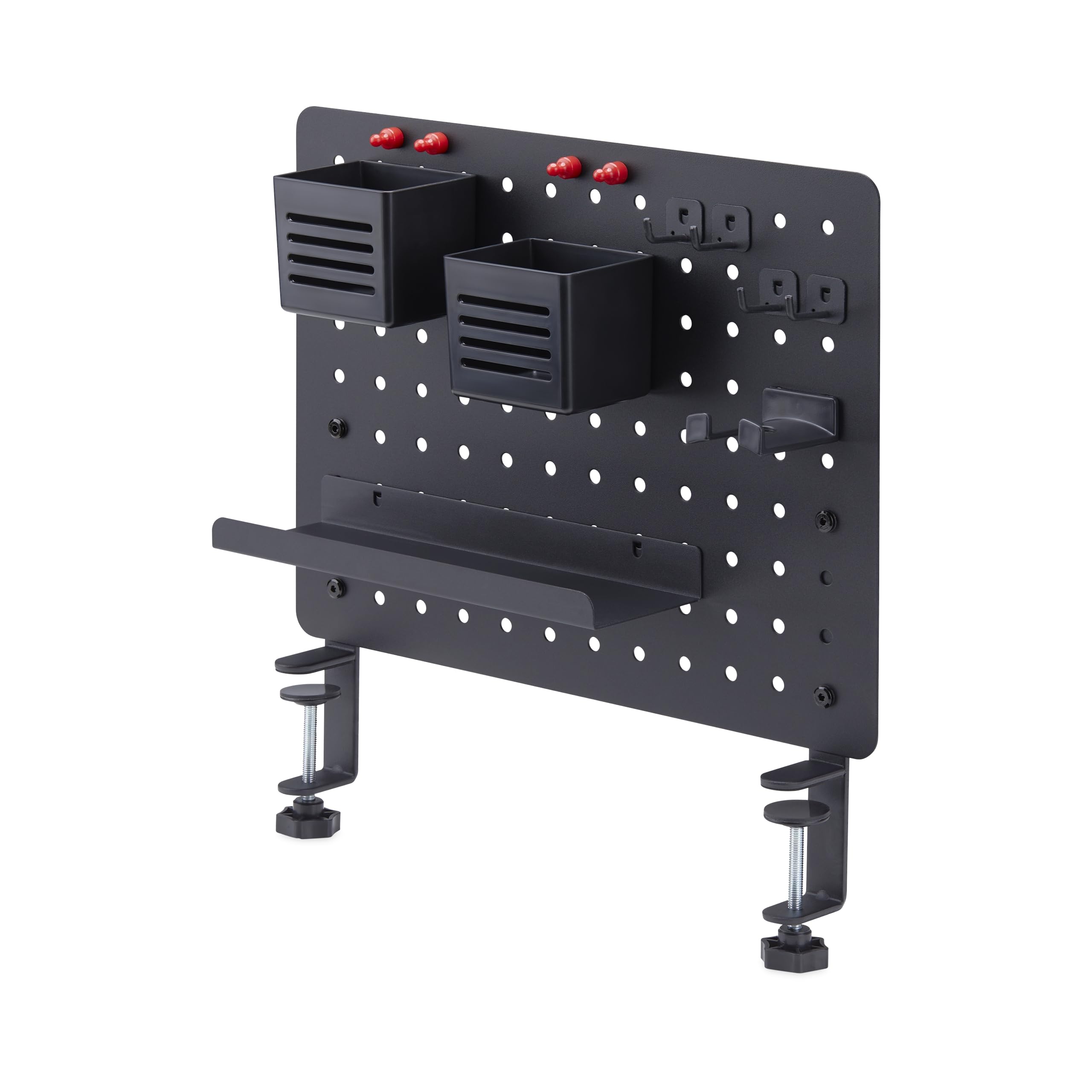 StarTech.com Tablica zaciskowa z akcesoriami, 42 x 31,8 cm, stalowa tablica śledziowa, organizer do przechowywania na biurko, czarny