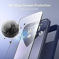 Vista 1042 de GONEZ Funda de silicona para iPhone 15 Pro Max, compatible con Magsafe, protector de cámara + protector de pantalla, forro de microfibra suave Negro