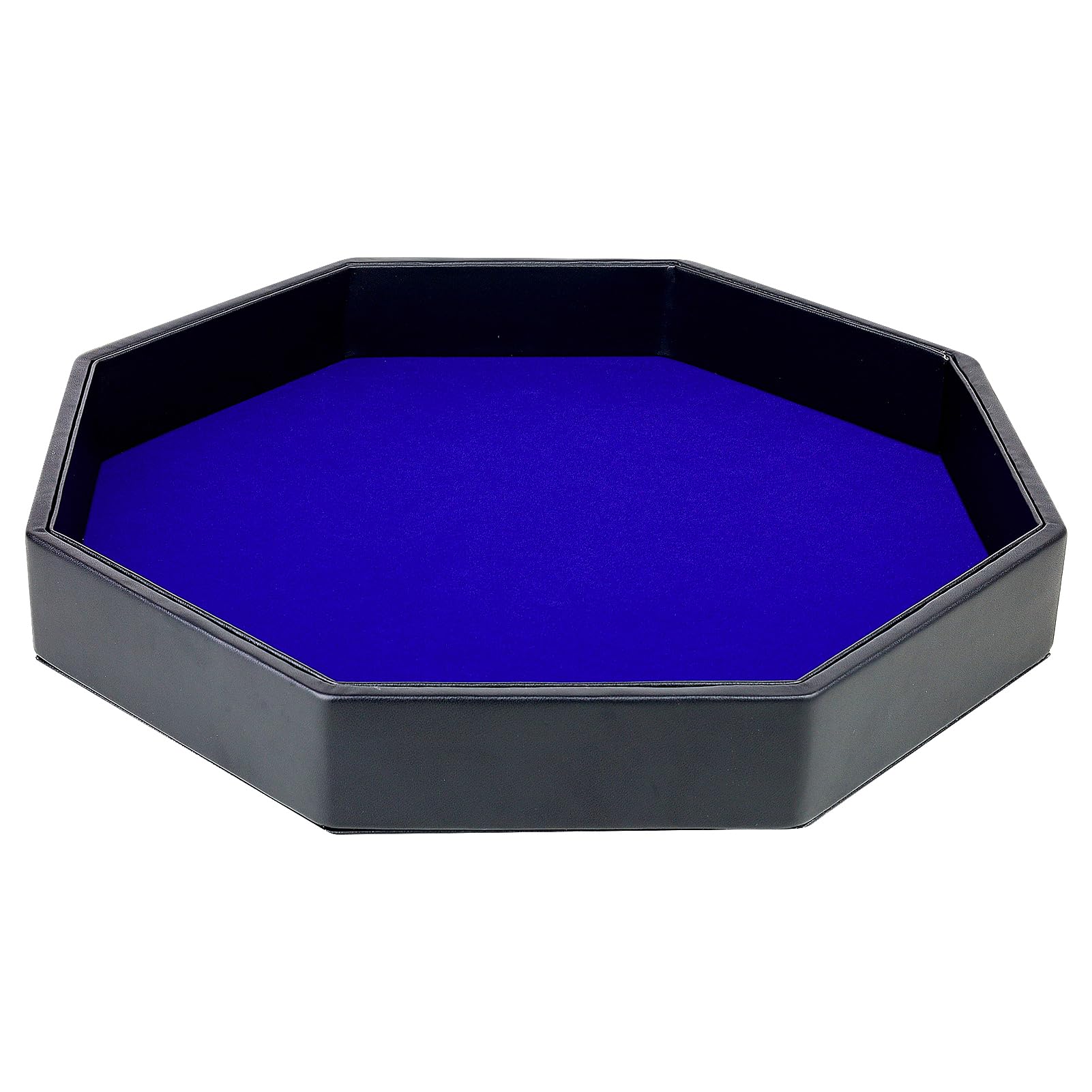 Gesserit Plateau à dés avec support en feutre bleu doublé en cuir synthétique pour jeux de donjon Crawler