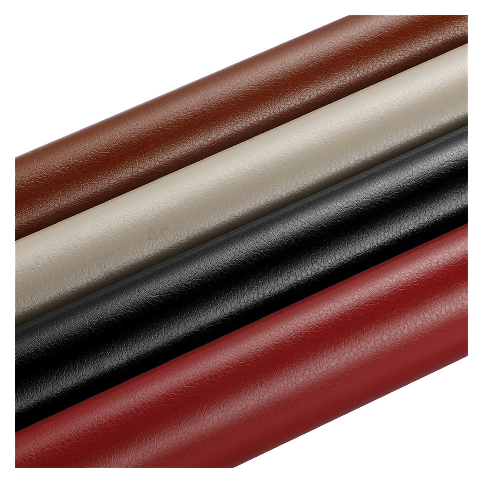 Auto Schutz Carbon Folie, 30x100cm Leder Muster PVC Adhesive Vinyl Film Aufkleber wasserdichte Dekoration Farbe ändern Abziehbild-Vinyl-Verpackung for Auto-Motorrad(Transparent,50x600cm)