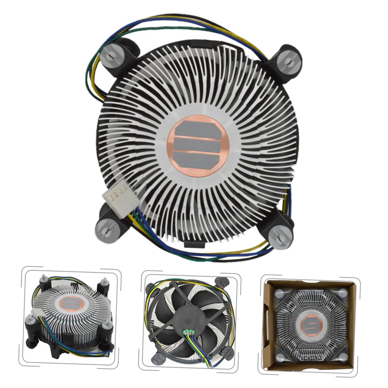 Operitacx 2 Pezzi dissipatore di calore della CPU dissipatore cpu aria ventola del dissipatore di calore ventola di raffreddamento elettrica Accessori per computer rame Nero