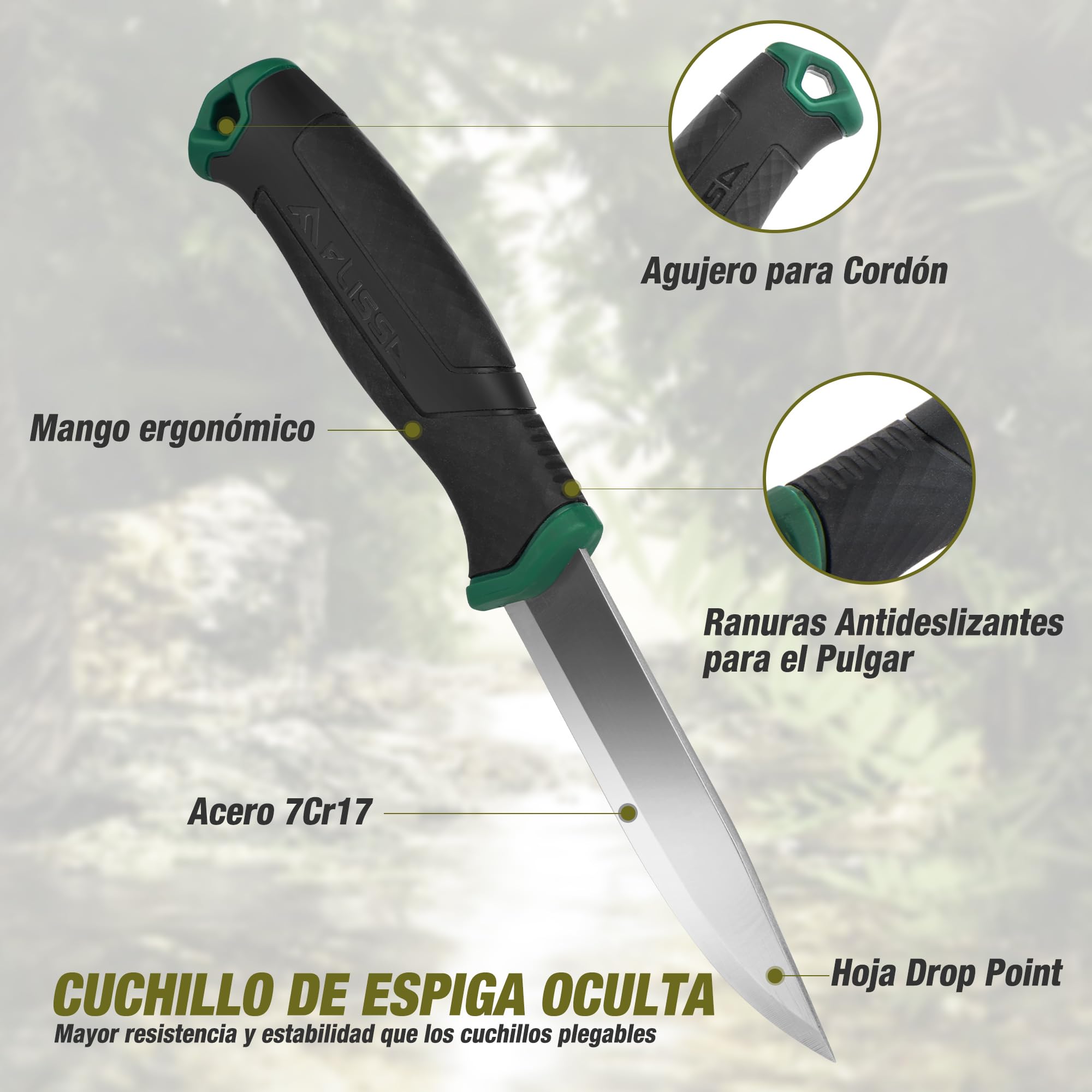 FLISSA Juego de Sierra Plegable y Navaja, Sierra de Podar Plegable, Navaja con Funda, Serrucho de Poda, Navaja de Acampada y Marcha para Aire libre, Jardinería