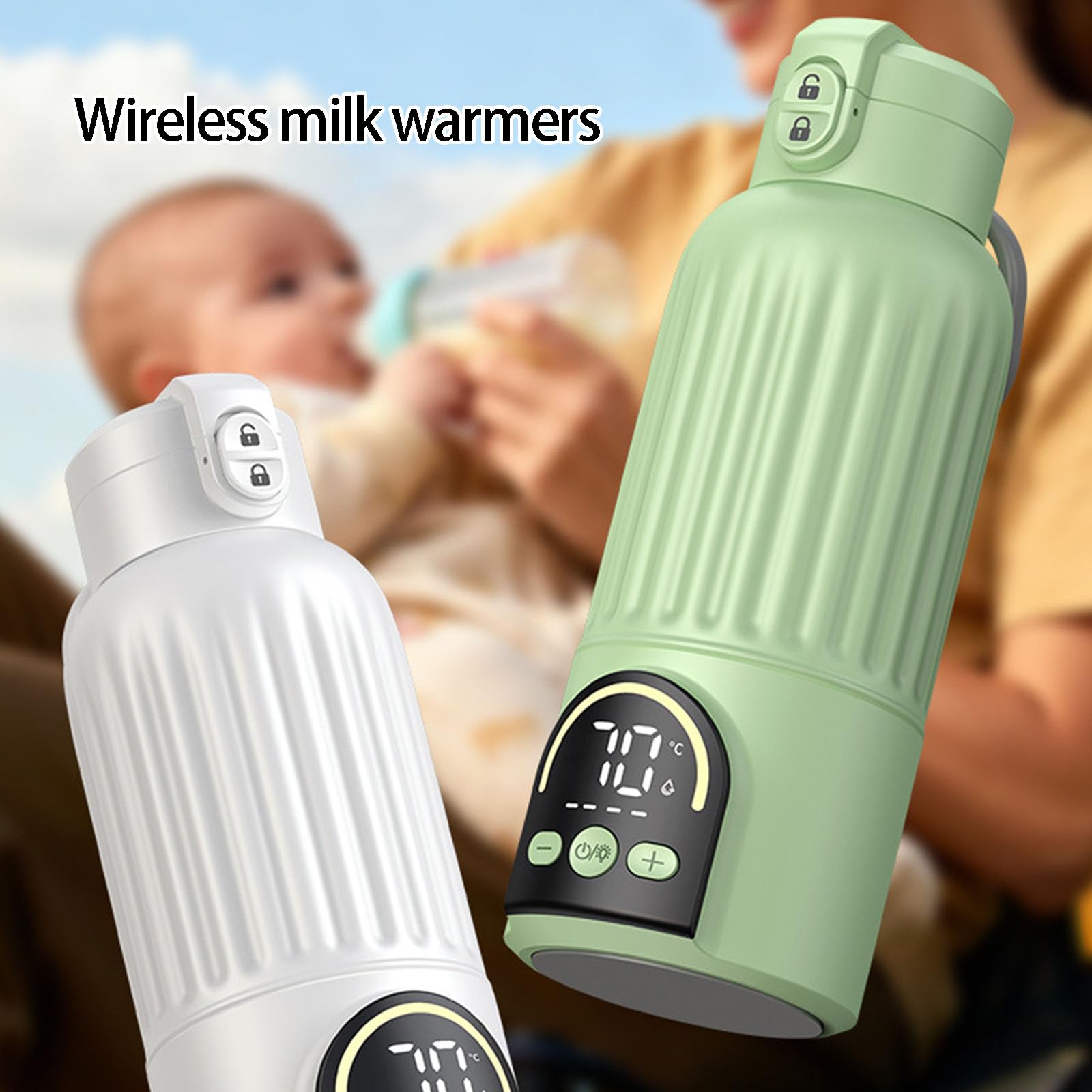 Chauffe-biberon portable antidérapant pour bébé 500 ml - Chauffe-biberon sans fil sans fil de type C rechargeable