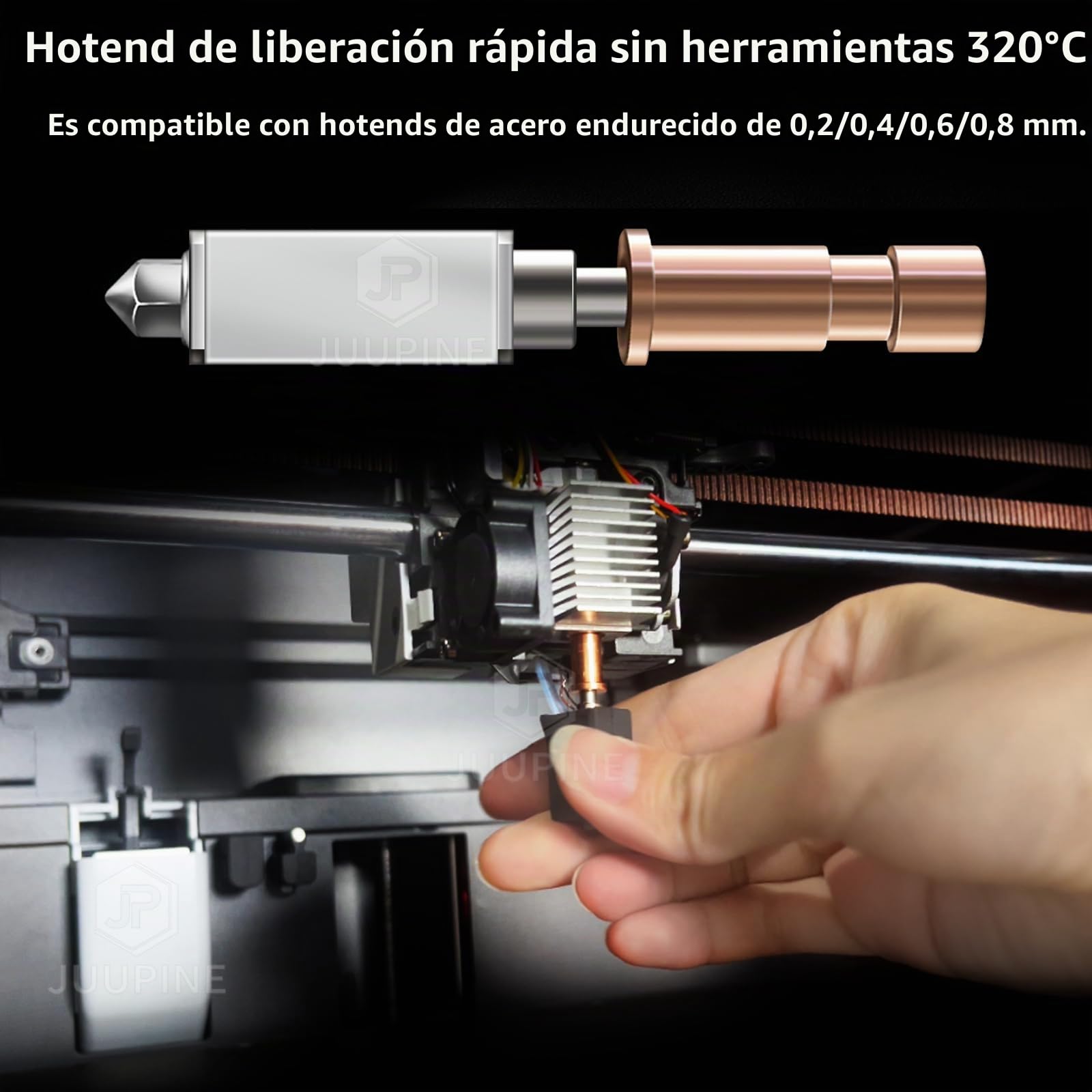 3D Printer Upgraded Fast Heating Kobra S1 Extruder Ceramic Heating Tube Hot End Kit, Cobra S1 Combo Kit incluye 4 boquillas de acero endurecido (0.2/0.4/0.6/0.8) y 2 calcetines de silicona