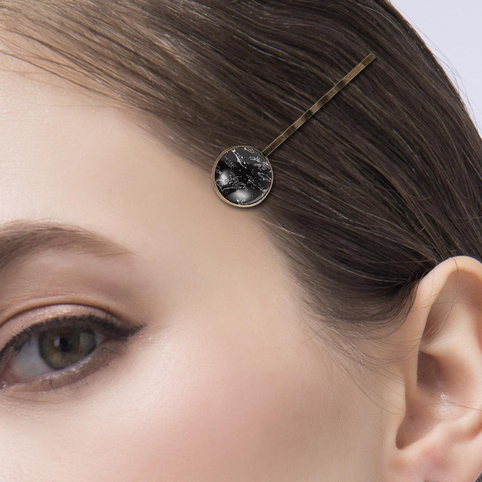 Amazon.co.jp: 4ピースメタルヘアクリップ、ヴィンテージレトロ