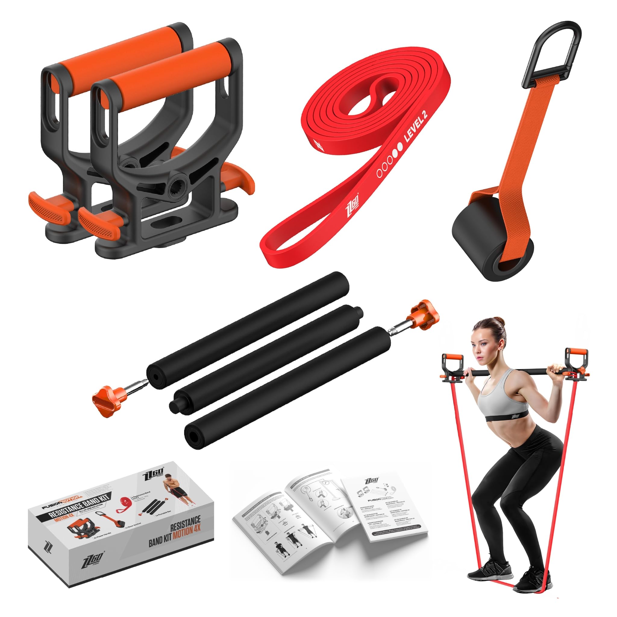 Trainingskits und Zubehör für Fitnessbänder Muskelaufbau | Training zu Hause oder im Freien | Dehnung und Kraft | Yoga, Pilates, Crossfit, Muskelaufbau, Calisthenics