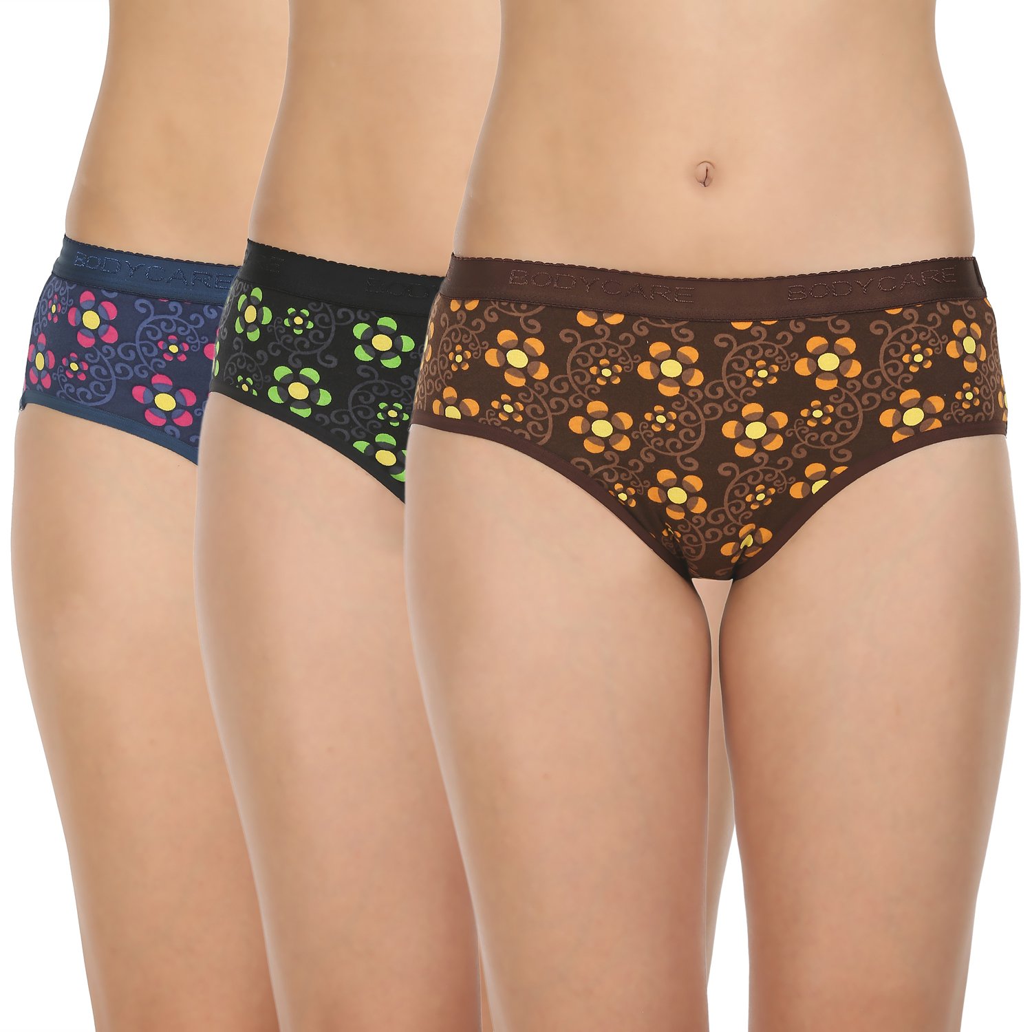 bodycare Women's Cotton Printed Brief(17000_3XL_Assorted) Pack of 3-picture-26
