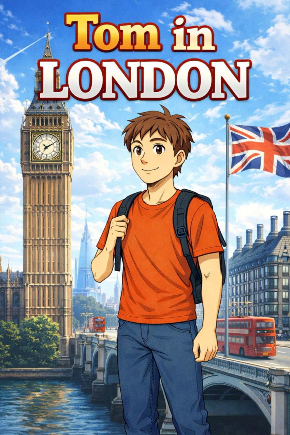 Tom in London: A Simple Story in Easy English for Kids and Early Learners, Ages 5–8, with Short Sentences, Visual Storytelling, Supporting Reading ... and Beginners (Easy English Travel Stories)