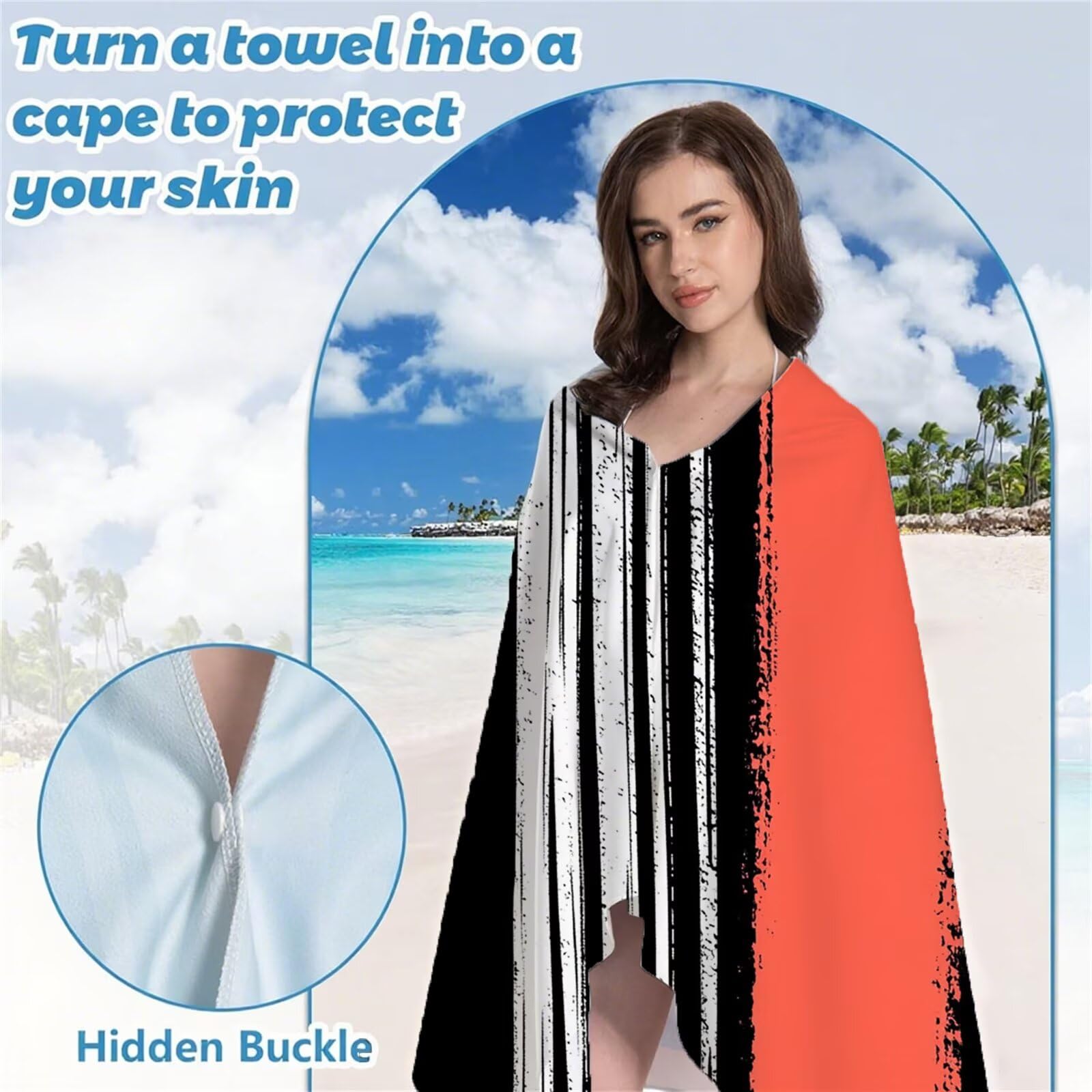 Serviette de Plage XXL 220x100 cm Anti Sable et Séchage Rapide Microfibre Drap de Plage Serviette de Bain Grande Taille Drap de Bain pour Homme Femme Voyages Natation Camping Pique Nique Orange S-630