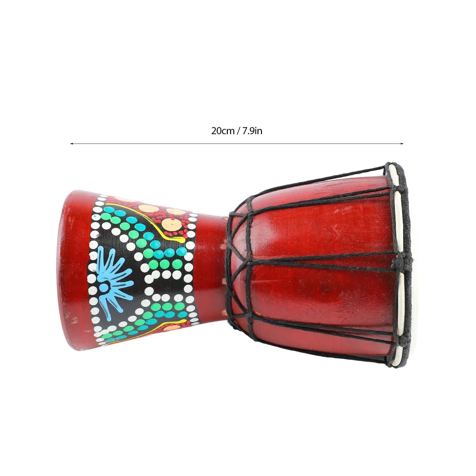 Profesjonalny Djembe Bęben Afrykański 5-calowy Drewniany Ręczny Instrument Perkusyjny Djembe Dla Początkujących Dorosłych