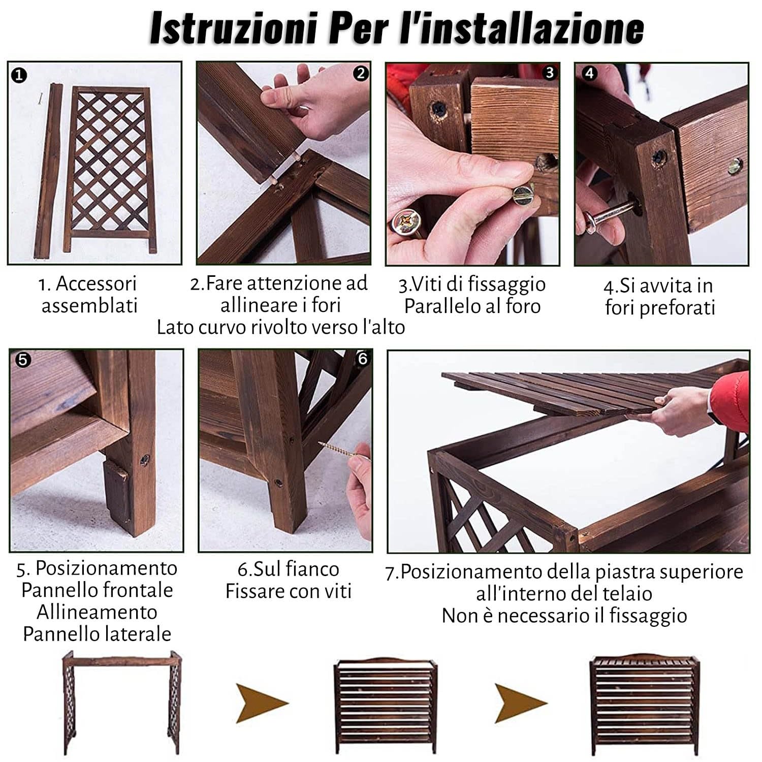 Cache Bois Pour Climatiseur Extérieur - Housse Imperméable Et Protection Solaire, Support Plante Intégré