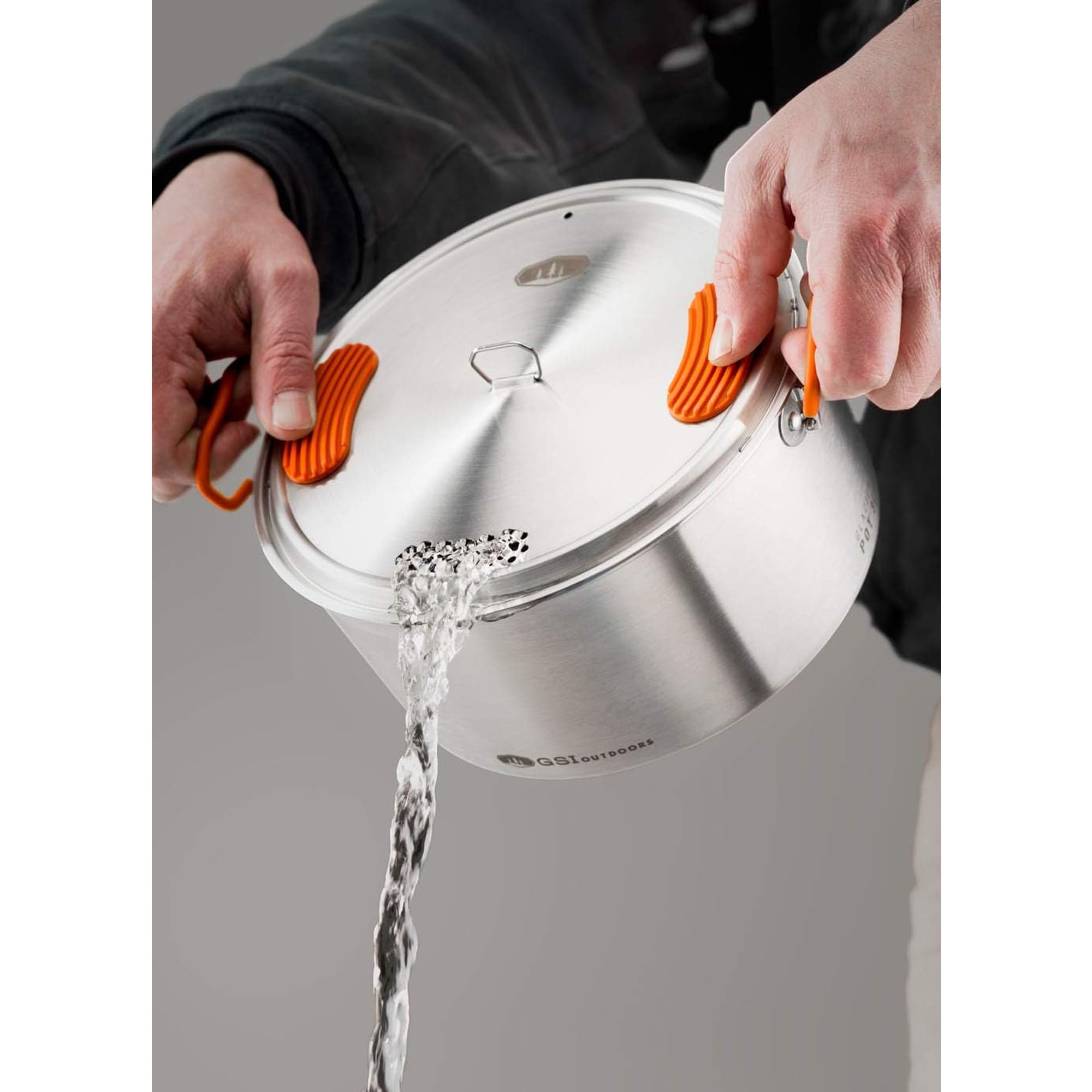 GSI Outdoors Stainless Steel Base Camper - 3 Pieces Cookset