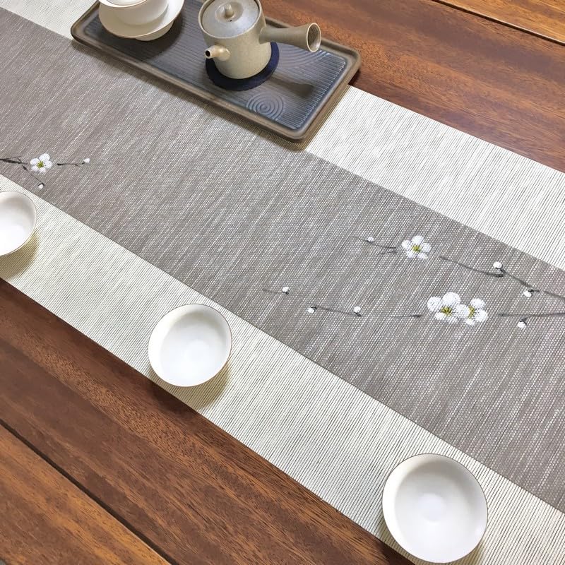 Chemin de Table Antidérapant Résistant Chaleur Tapis Table Découpable Lavable
