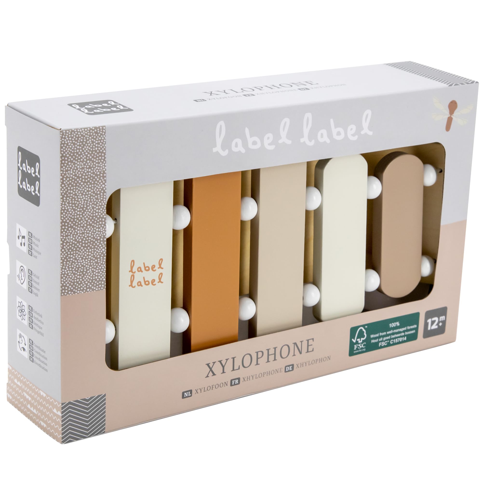 Etykieta – drewniany ksylofon – Nougat
