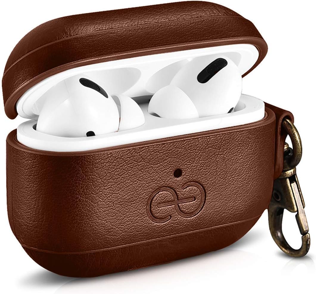 Dreem Bundle: Fibonacci Wallet-Case for iPhone 12 Pro Max with Om AirPods 3 Case Cover - Coffee
