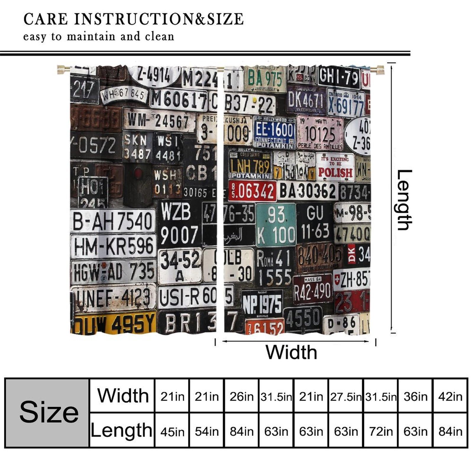 GoDazzling Retro Blackout Curtains Window, Car Repair Shop - View #8