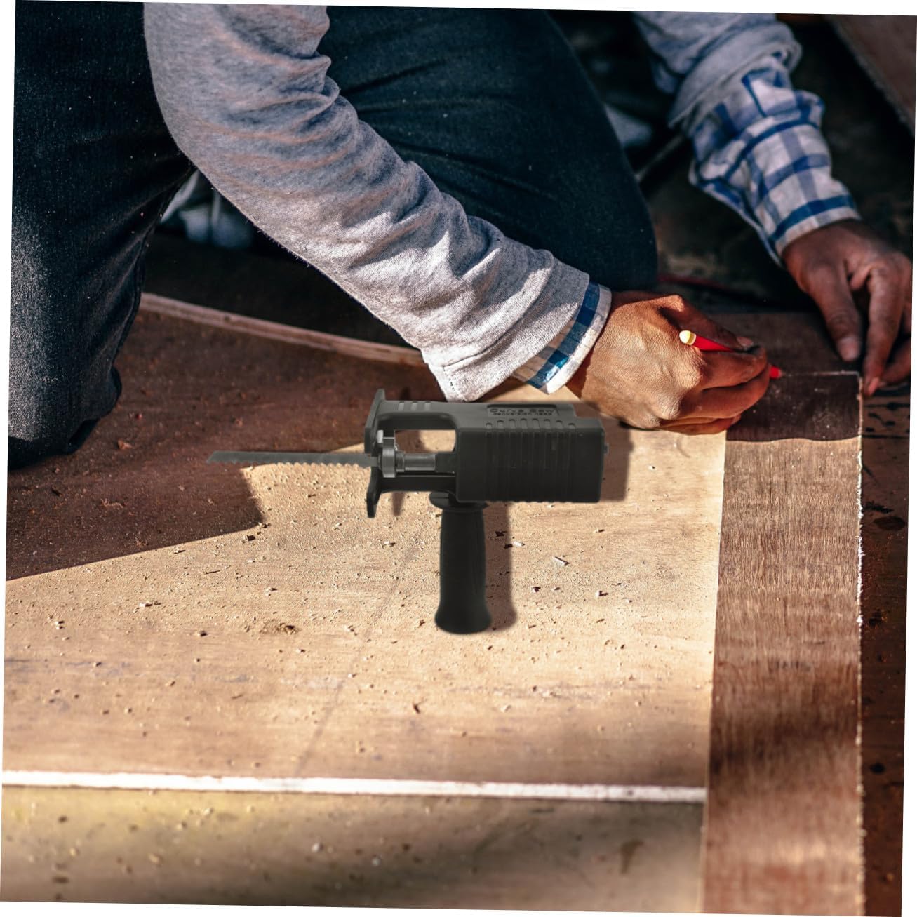 Artibetter Electric Drill Reciprocating Saw Adapter Quick Release Tool Converter for Woodworking Includes Blades Safe Easy to Install for Diy Enthusiasts and Beginners