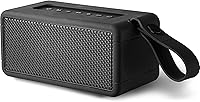 Vista 1 de AT&T Essentials Retro 40W Bluetooth Speaker, IPX6 Waterproof, Bluetooth 5.3, LED Light Modes, Bass & Treble Control, 12H Battery, USB-C Charging