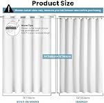 No Hook Shower Curtain with Snap in Fabric Liner- Hotel Style Waffle Weave Shower Curtains with See Through Top Window for Bathroom, Waterproof & Washable, White, 71" W x 74" L