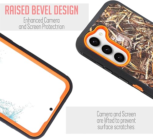 Miniatura 4 de Funda protectora para Samsung Galaxy S23, protector de pantalla integrado, resistente a prueba de golpes, funda protectora con clip para cinturón