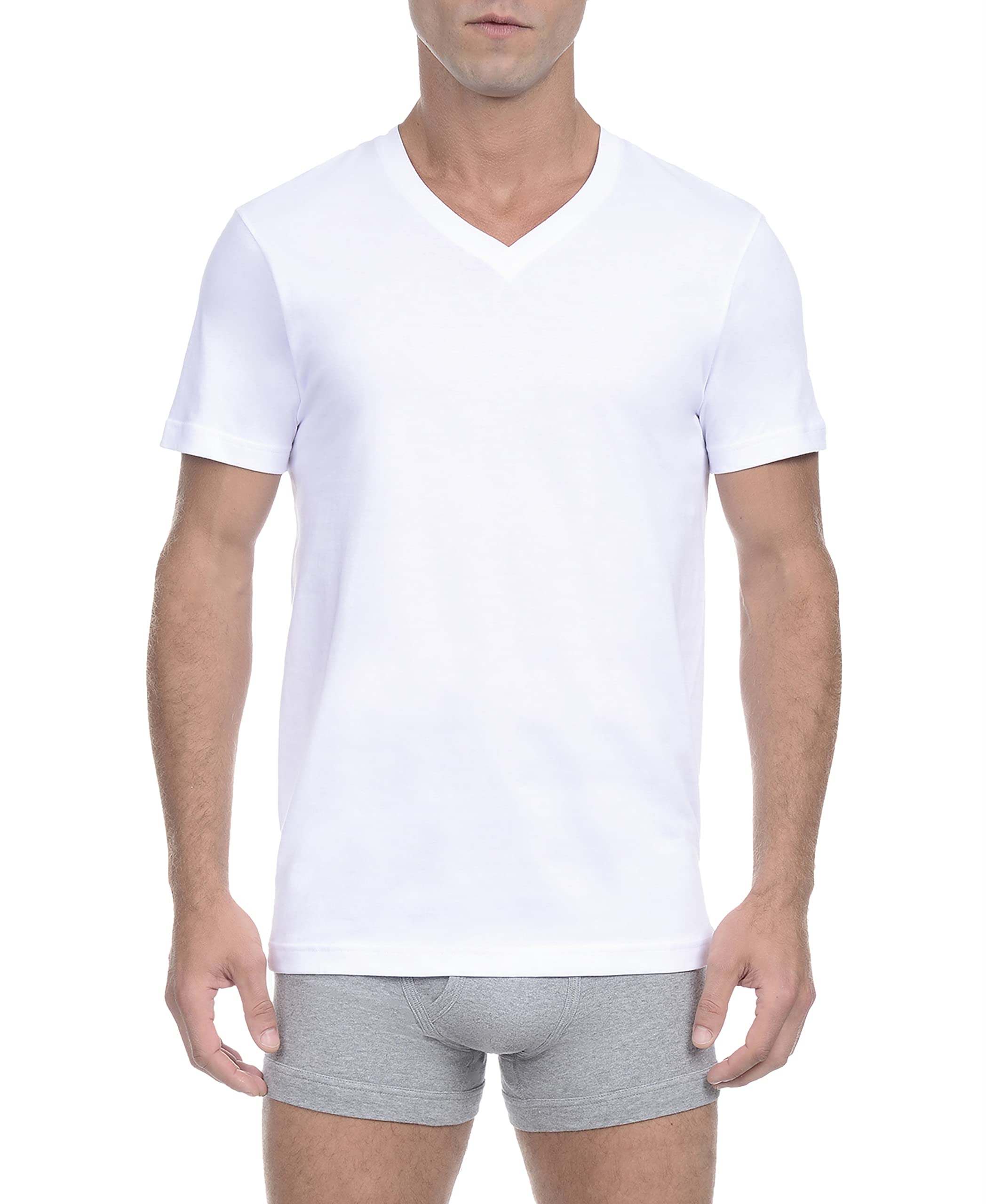 2(x)ist Herren Essential Cotton V-Neck T-Shirt 3-Pack Essential Cotton T-Shirt mit V-Ausschnitt, 3er-Pack (3er Pack)