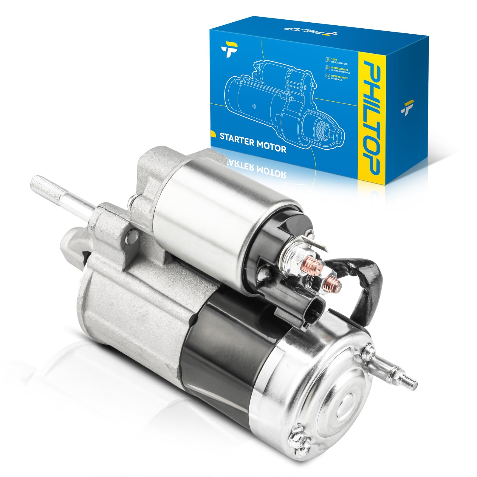 PHILTOP New Starter 19023N Compatible with Hyundai 2007-2009 Santa Fe 2.7L