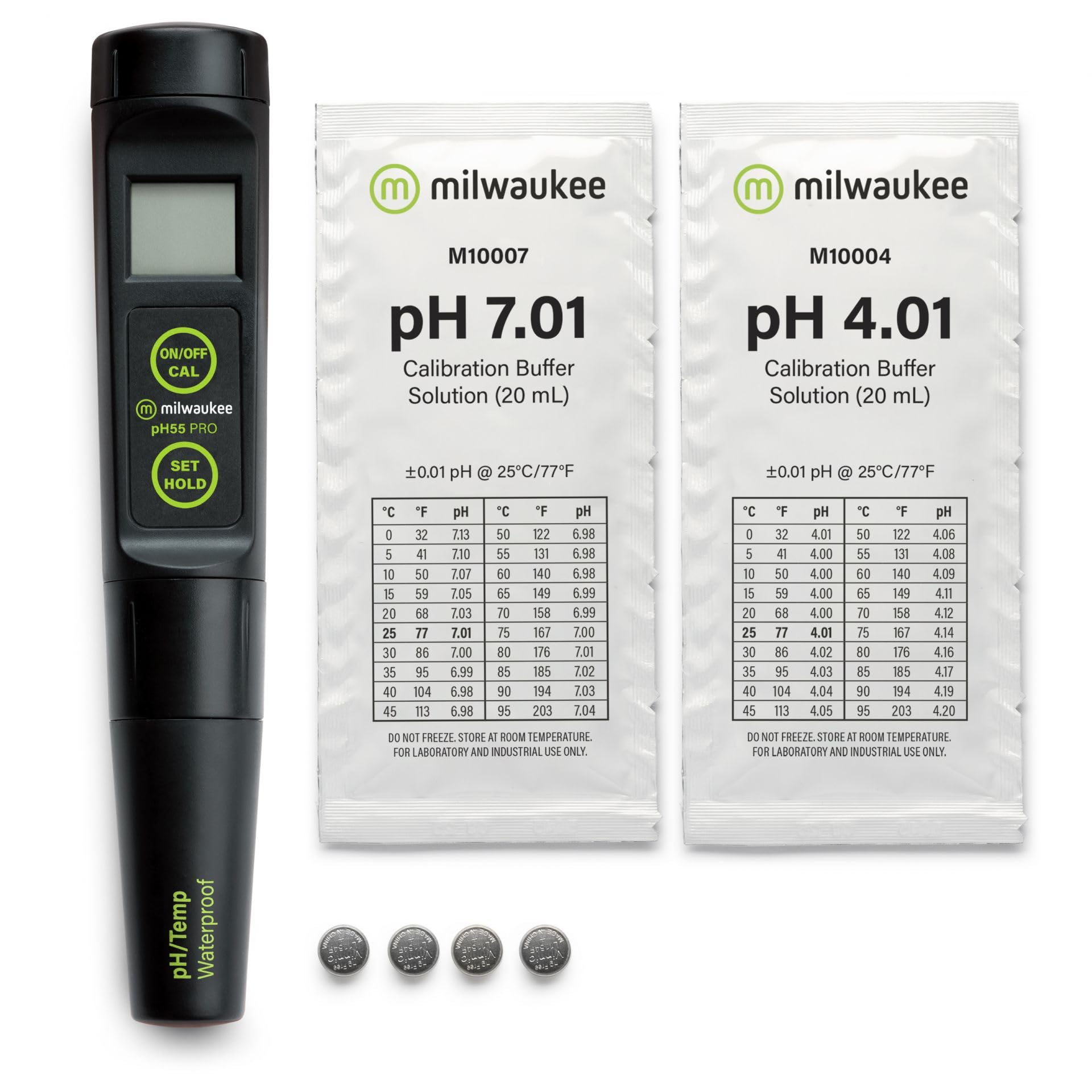 Milwaukee PH55 PRO Waterproof pH & Temperature Tester with ATC & a Replaceable Probe By Test All Water