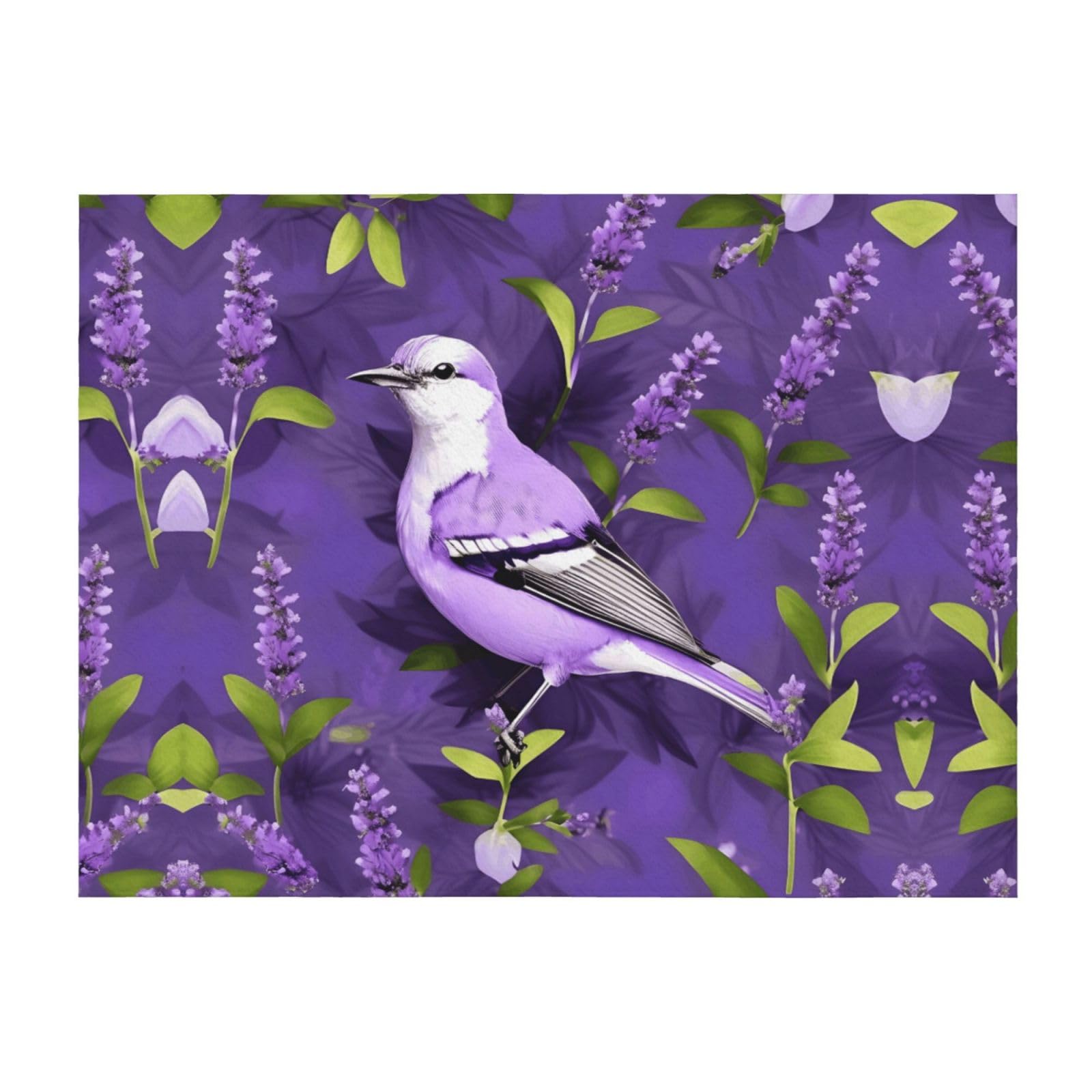 Couverture de lit imprimé floral lavande pour des nuits douces et relaxantes