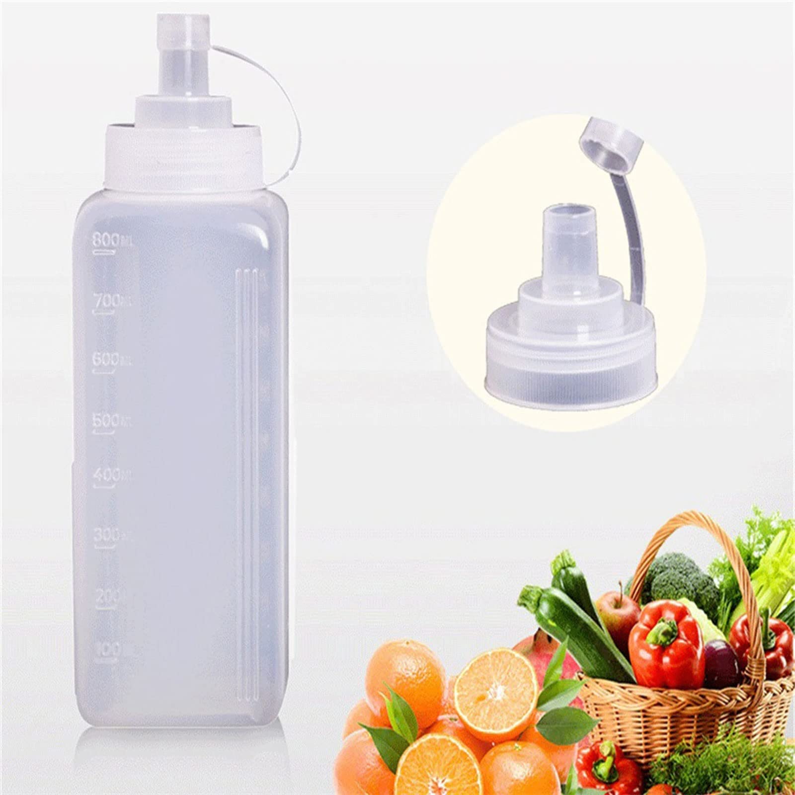 Botellas de especias de 800 ml, para dispensador, salsa de tomate, mostaza, mayonesa, salsas picantes, botellas de aceite, accesorios de cocina