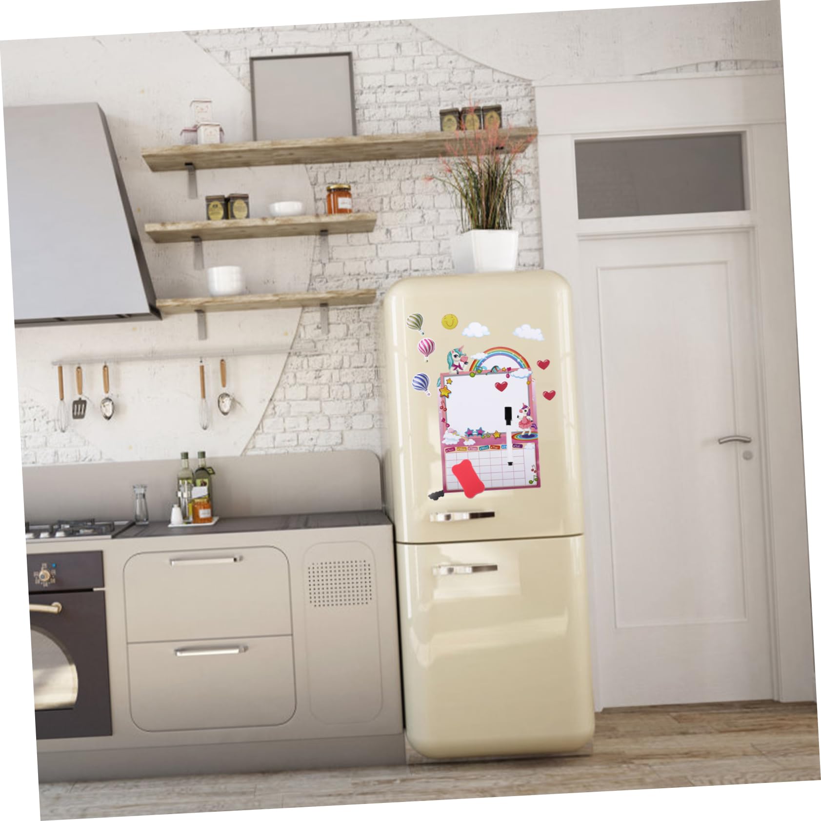 PRETYZOOM 5 Set Bloc notes tabelle di lavoro per il frigorifero mini frigo lavagnetta bambini lavagnette per bambini congelatore adesivi lavagna frigo adesivo piano magnetico pvc Colorful