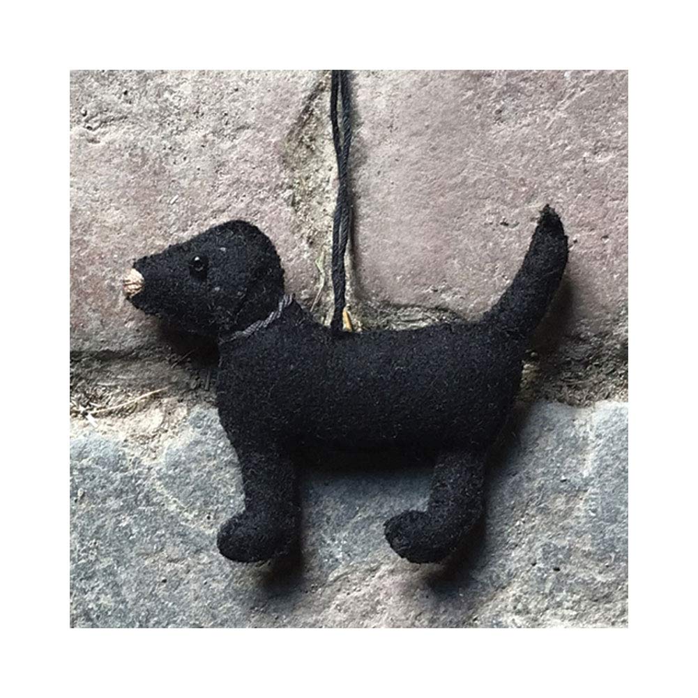 East of India Felt Hanging Labrador Black