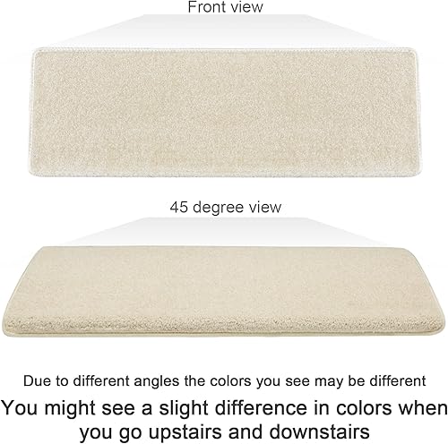 Miniatura 7 de PURE ERA Bullnose - Juego de peldaños para escaleras sin cinta, antideslizantes, protectores de escaleras para interiores, fundas suaves y