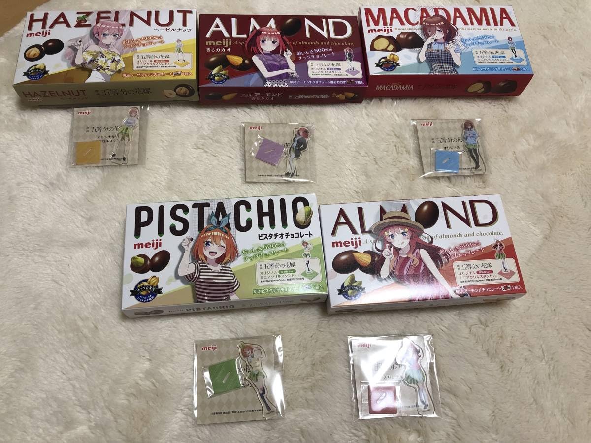 Amazon.co.jp: 五等分の花嫁 明治 コラボ アクスタ 5個セット 最終お