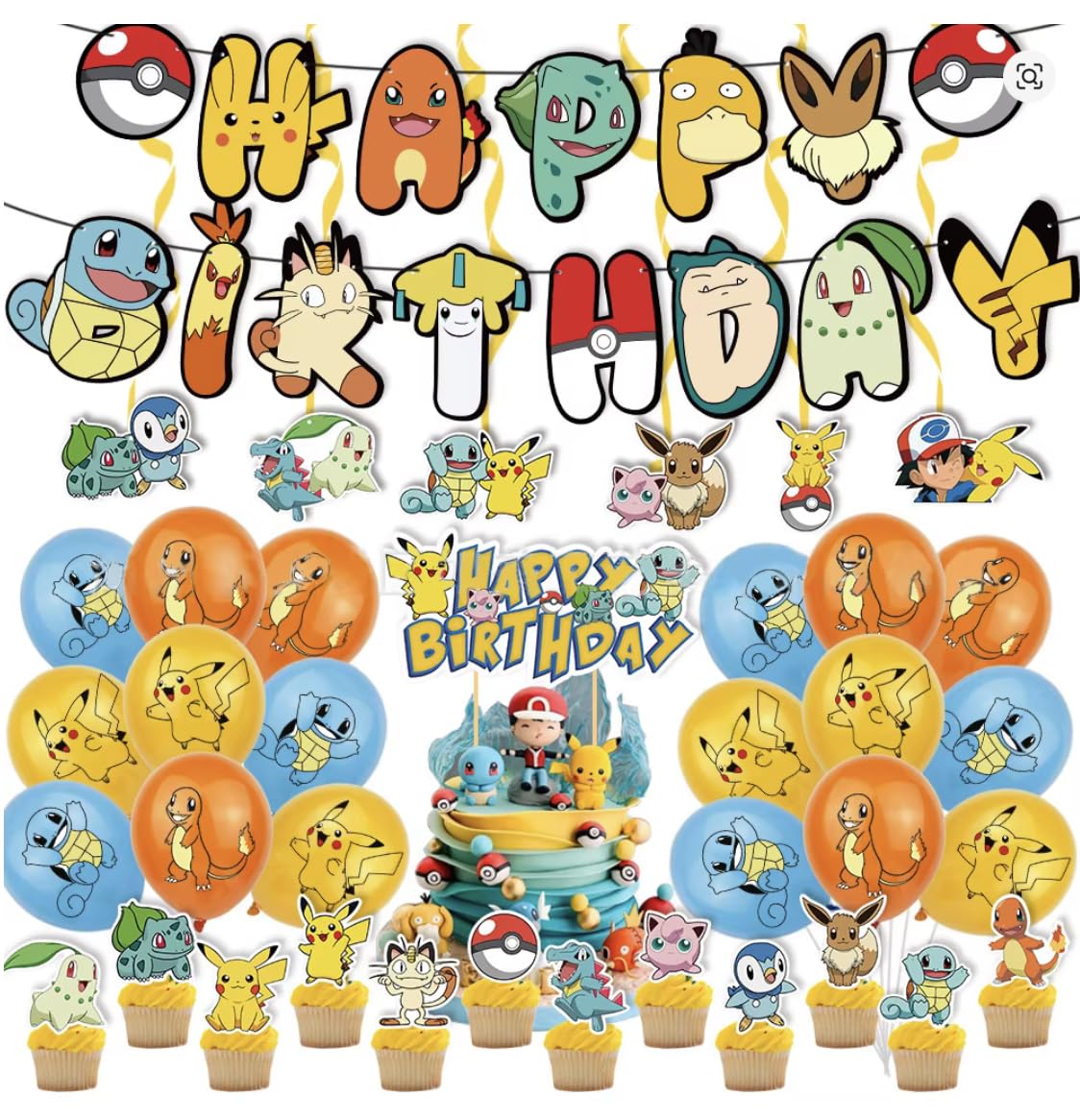Pokémon Party Supplies | 15+ Years | Birthday Supplies Set