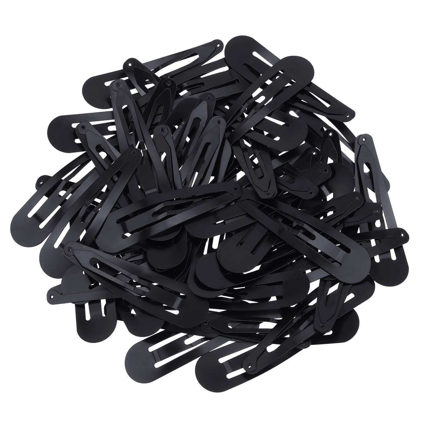 WILLBOND 50 Pcs Snap Clips for Hair 3.5 Inch Large Metal No Slip Hair Barrettes Long Side Clips for Women Accessories, Black(Black) - Image 3
