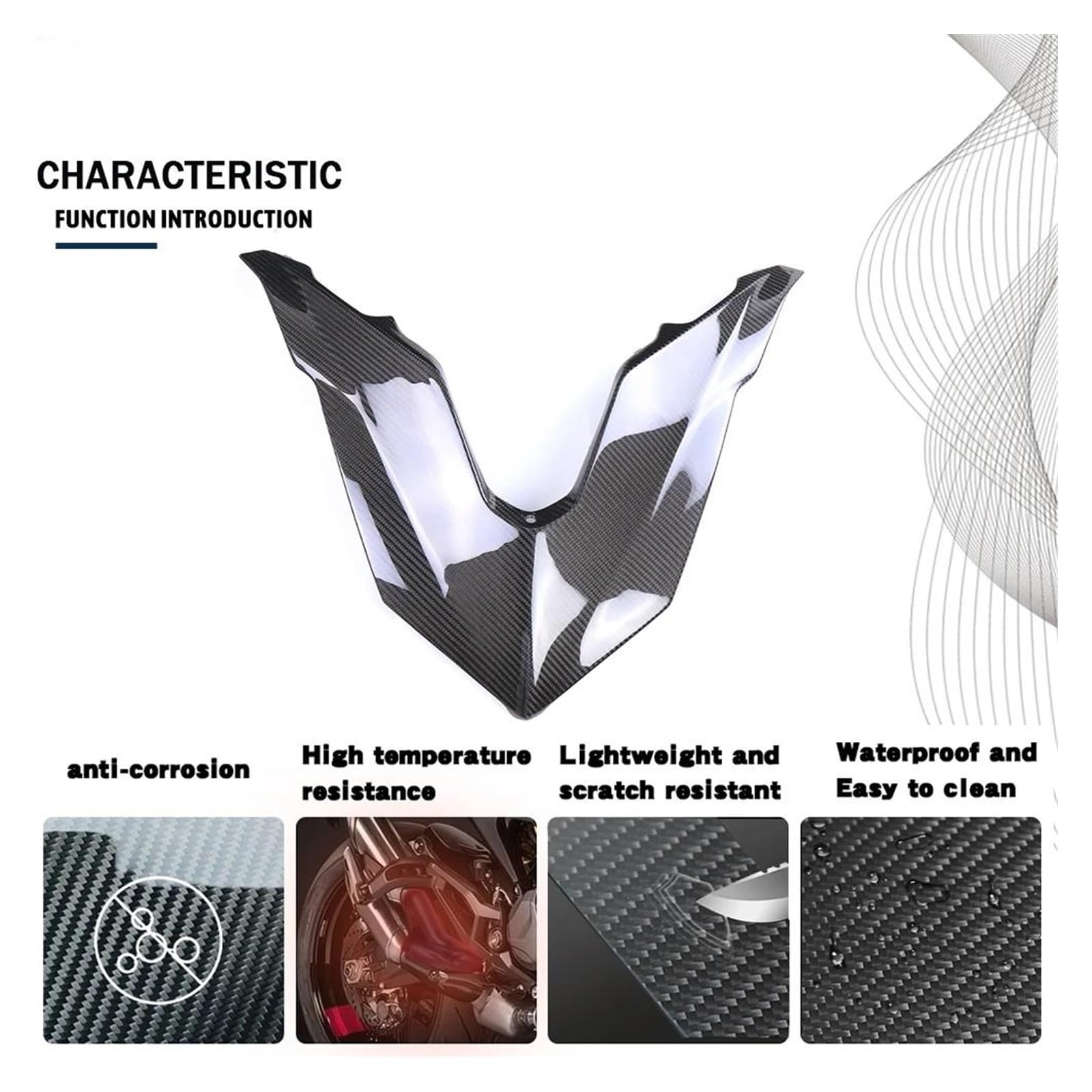 Kits de Carenado Motos Para YAMAHA TMAX 560 530 2017-2021 Cubierta Faro Delantero Fibra Carbono Para Motocicleta Carenado Compatible Carrocería Conjunto Accesorios Piezas