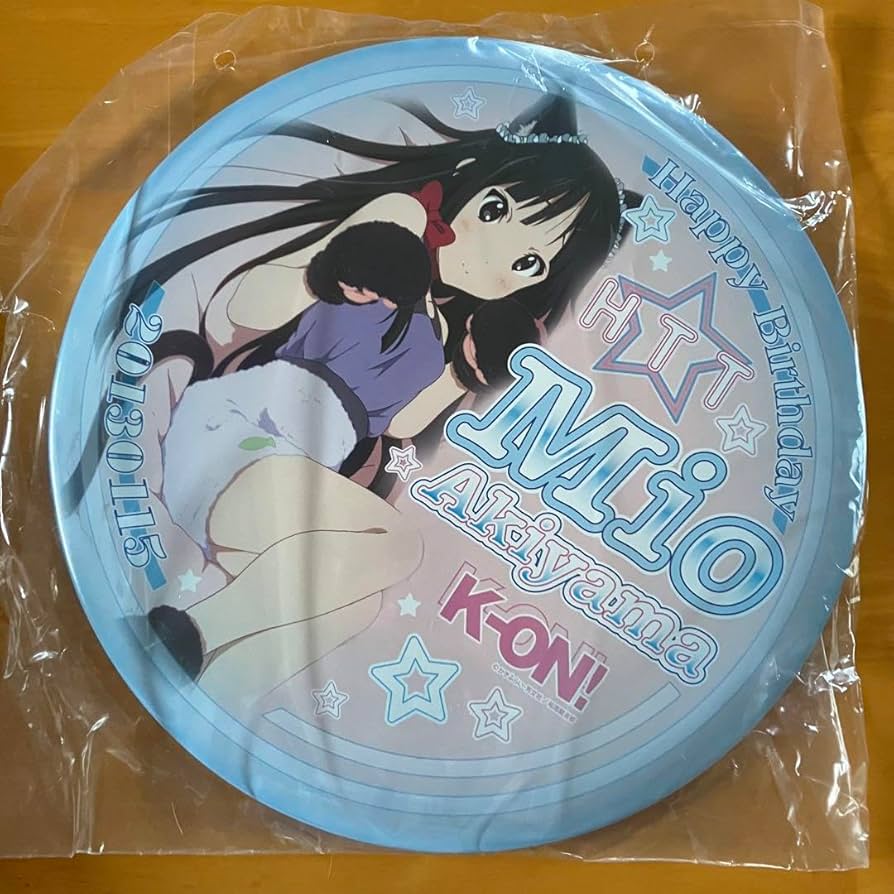 けいおん! デカ缶バッジ風プレート 秋山澪 バースデーver. TBS限定