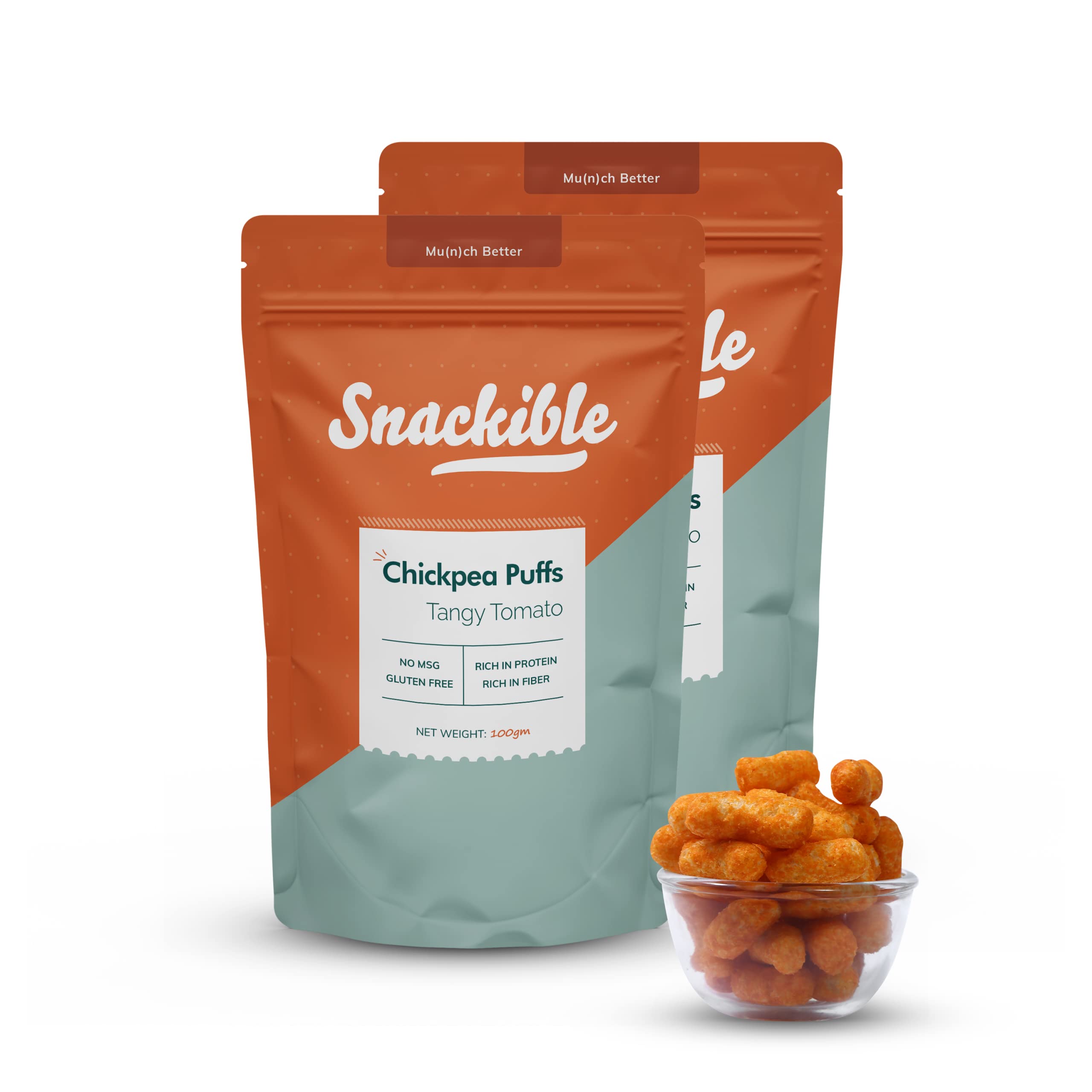 Snackible Tangy Tomato Chickpea Puffs 100gm (Pack of 2) | High Protien Snack | Gluten-Free | Rich in Iron (B09NDLVSTH) Amazon Price History, Amazon Price Tracker