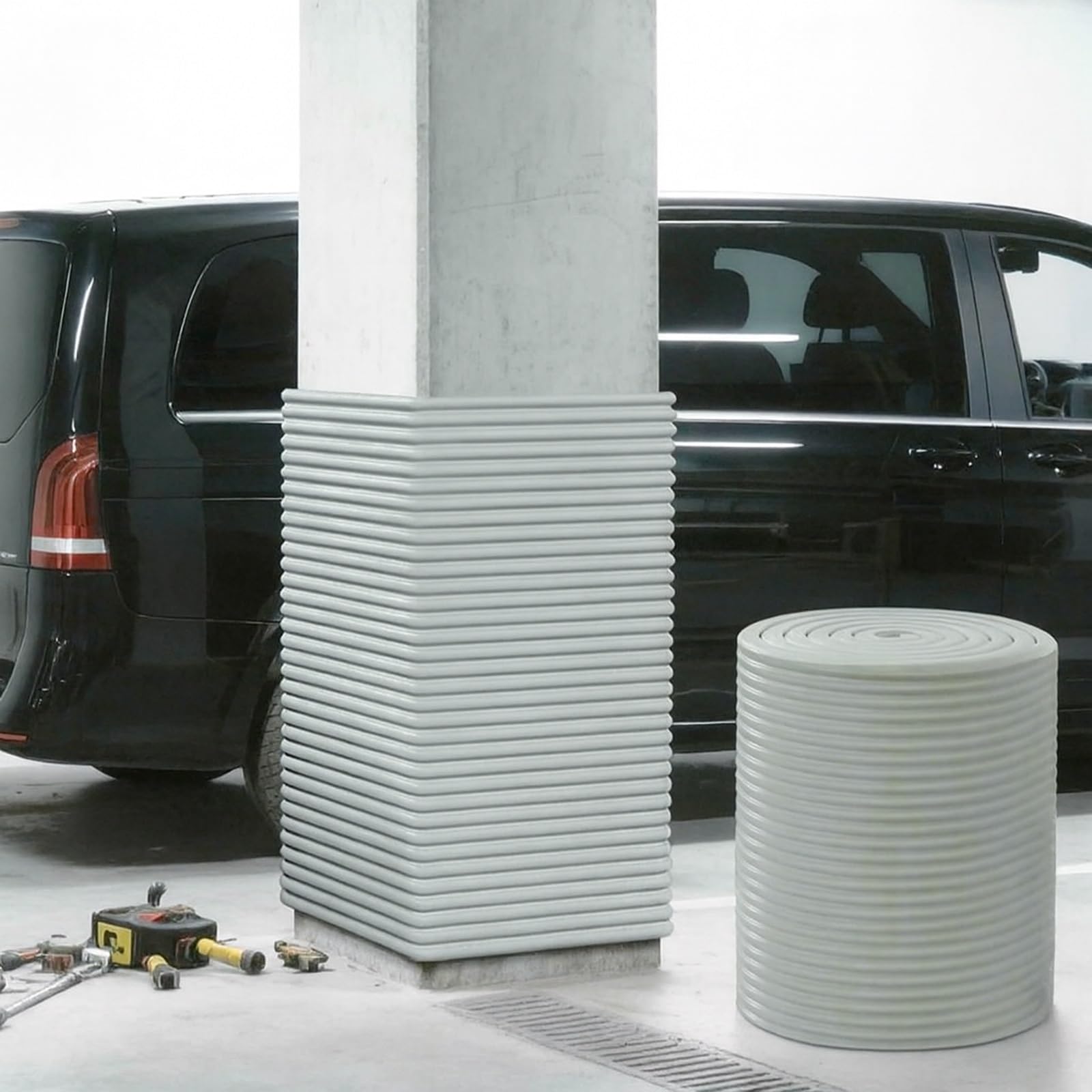 Protezione da parete per garage, protezione antigraffio per paraurti per portiera dell'auto, spugne in gomma lunghe 5 m, protezione per pareti di parcheggio per una facile manovra dell'auto