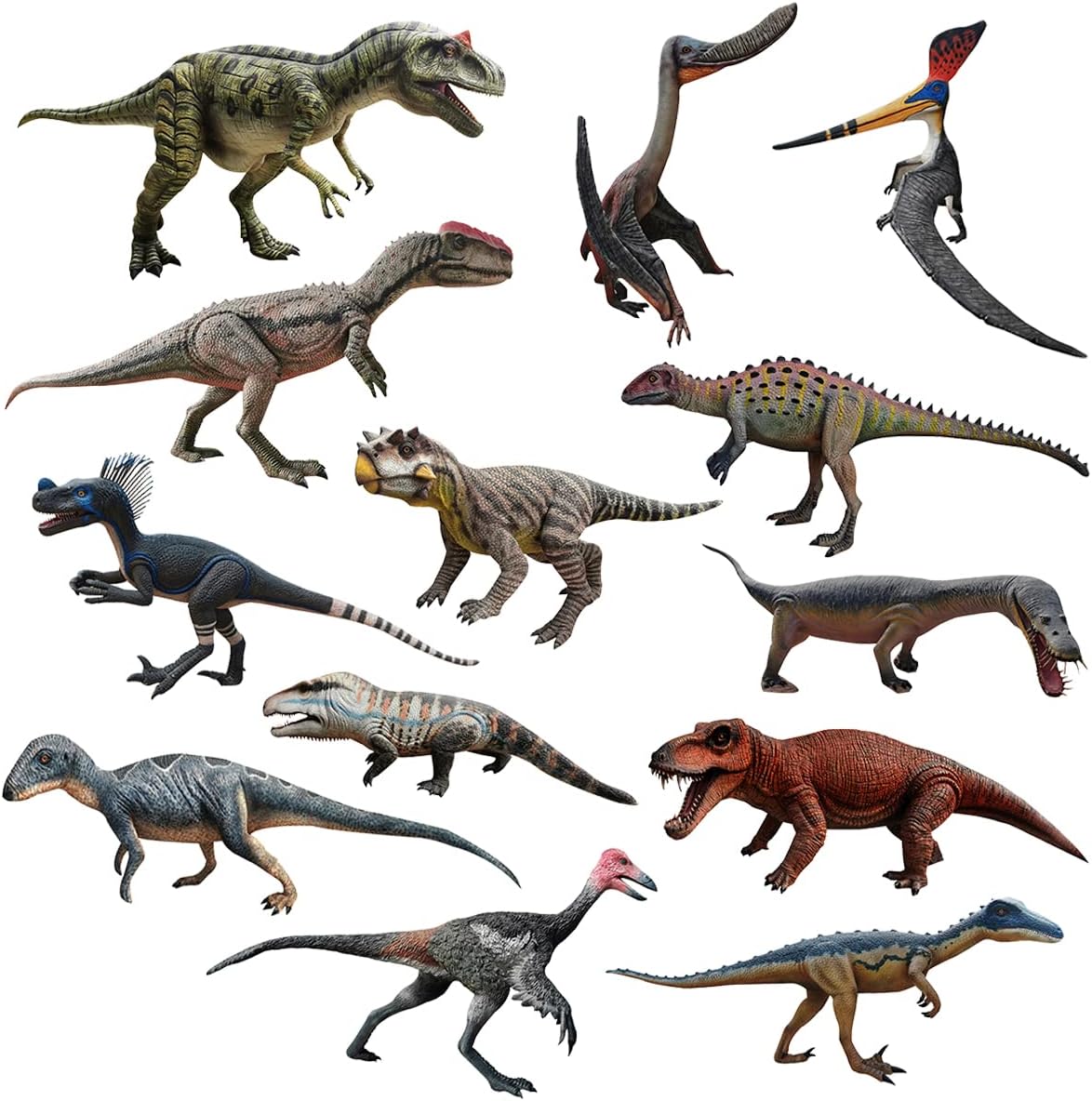 WOYINIS 13 PCS Large 3D Dinosaurs Wall Stickers Kids