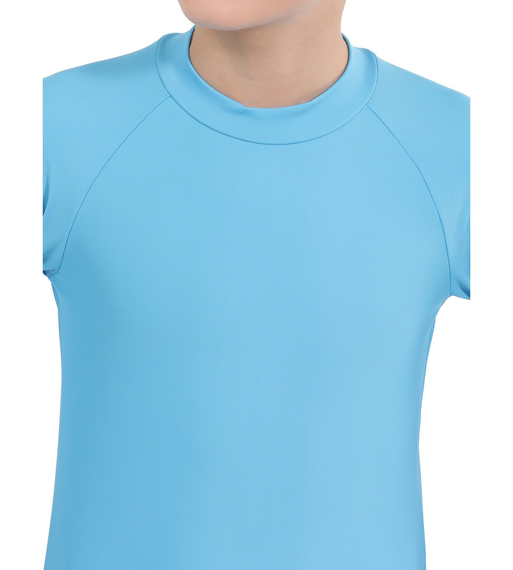 Speedo Boy's Recycled Endura Brite High Chlorine Resistant UPF 40+ Sun Protection Long Sleeve Suntop - Picton Blue & Black 2