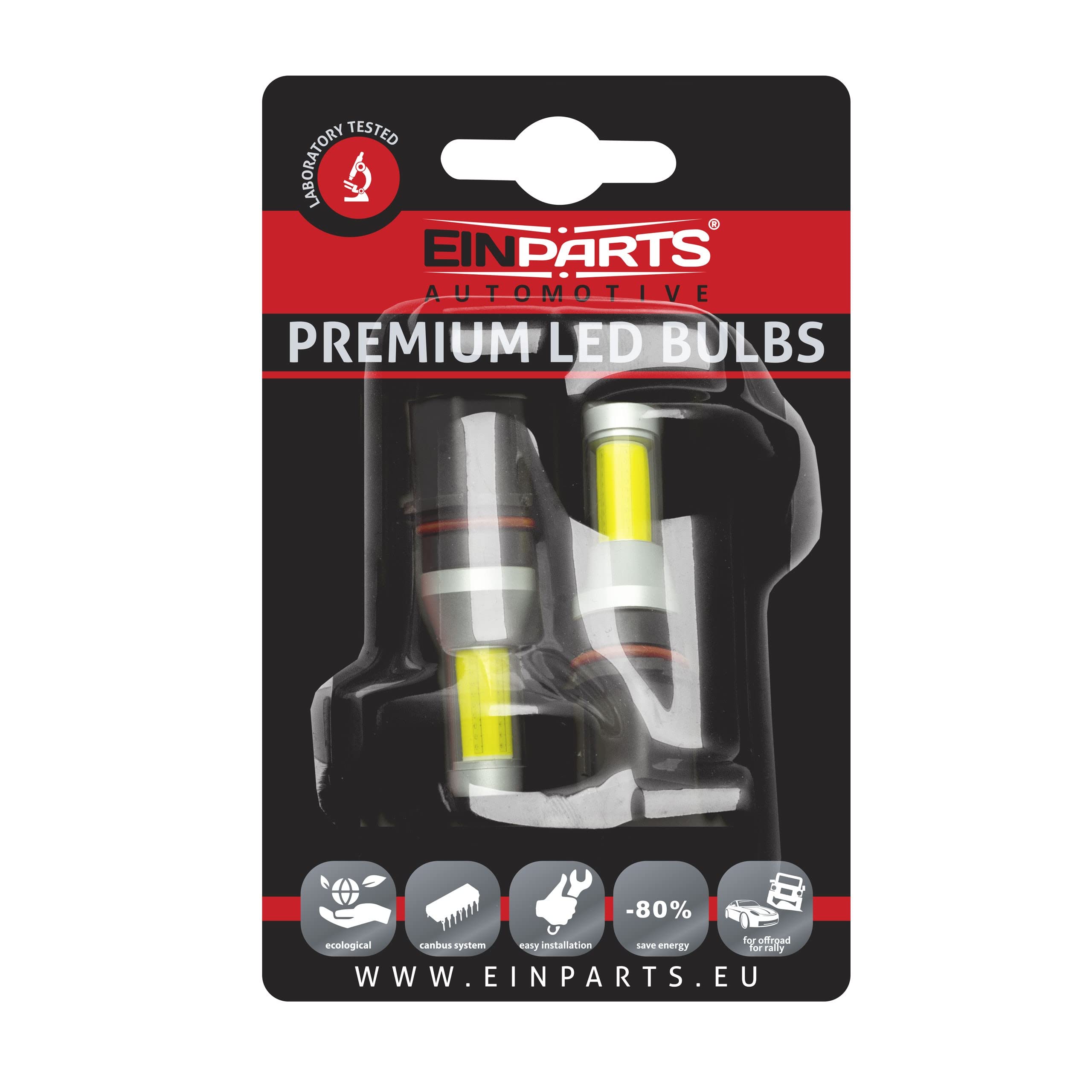 EinParts PSX26W LED Lampadine 6000K (Bianco) 9V-32V per Auto 1 diodo 360° x COB LED, PG18.5D-3