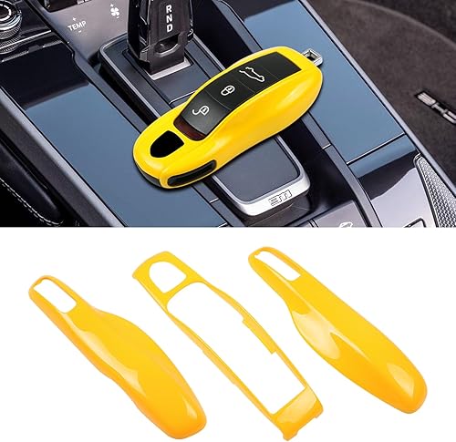 TTCR-II Funda para llave de coche compatible con Boxster Cayman 2013-2021 Cayenne Panamera 2011-2017 Carrera 911 2012-2019 para Macan 2014-2023, 3