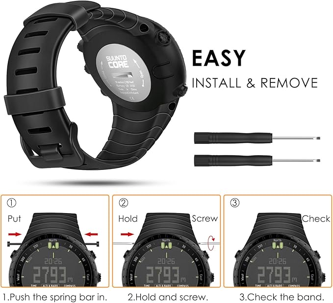 Correa Fintie Compatible con Suunto Core, Negro miniatura 5