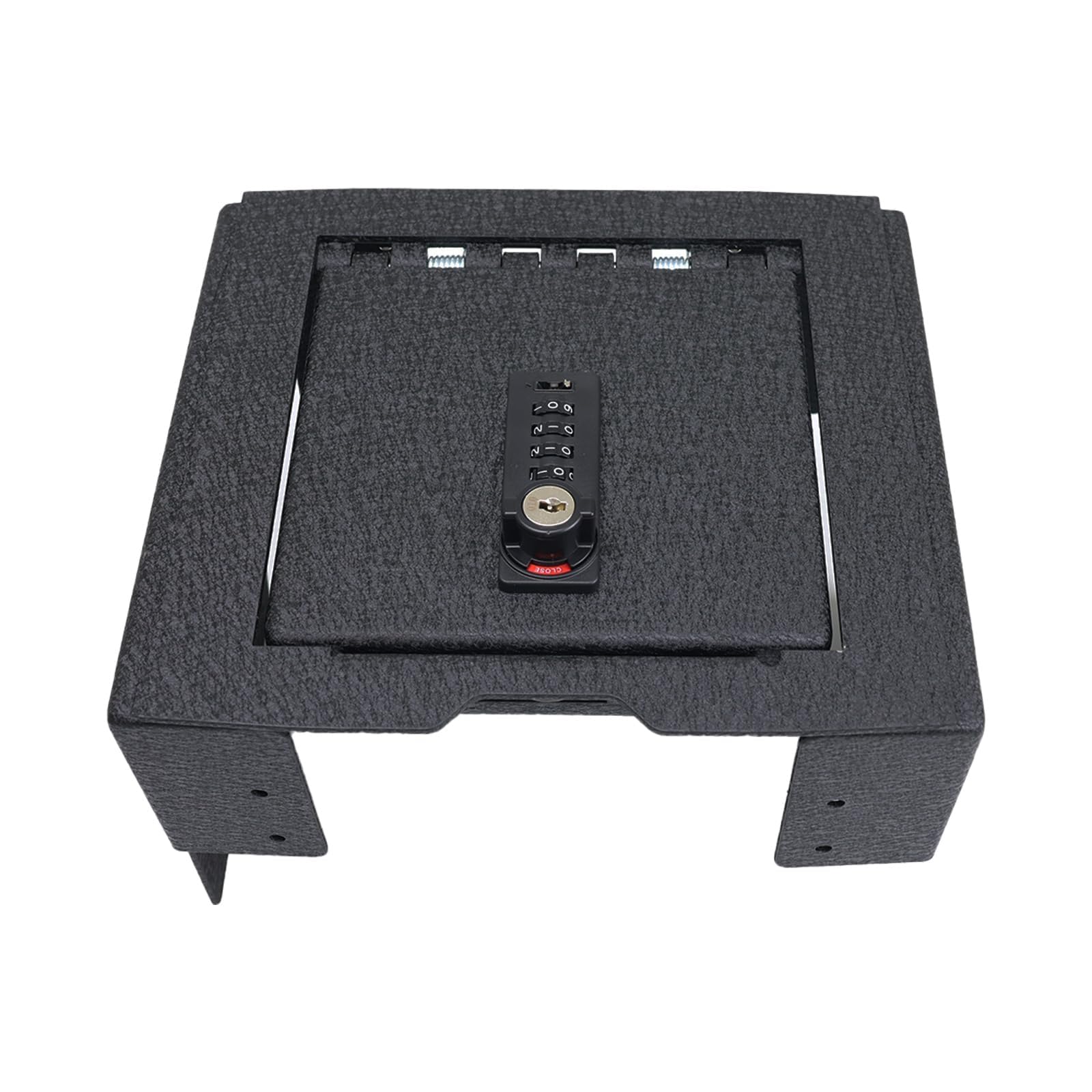 TUOJUE Center Console Gun Safe - Console Gun Vault Compatible with Ford Ranger 2024-2026, High Security Armrest Lock Box with 4 Digit Combination Lock with key