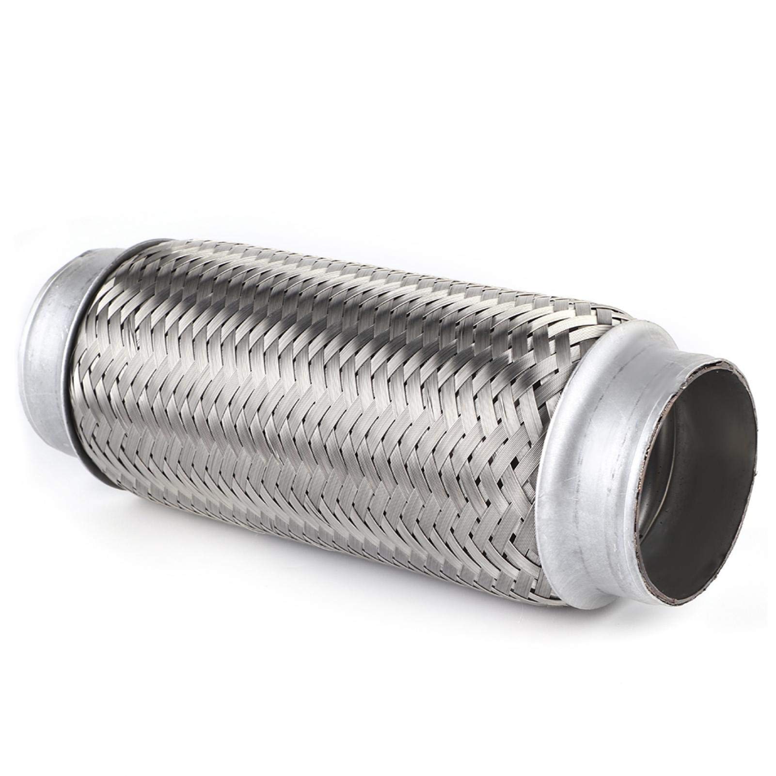 Tubo flessibile di scarico, tubo flessibile di scarico universale in acciaio inossidabile Tubo flessibile per giunti Accessori per riparazioni auto Argento(51MM*200MM)