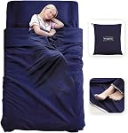 Sleeping Bag Liner Lightweight Compact Sleeping Bag Sack Portable Clean Travel Sheet with Zippered Opening for The Feet Camping Sleep Sheet for Backpacking Hotel& Hiking