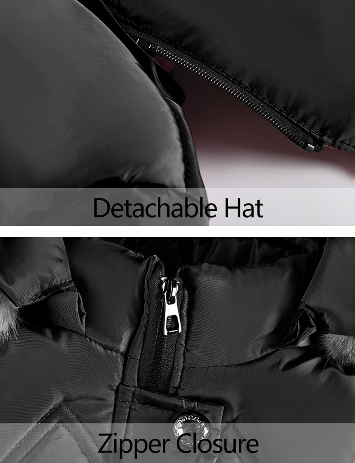 Happy Cherry Girls Fleece Lined Jacket Puffer Jacket Fur Collar Hooded Long Down Jacket Kids Windproof Coat Outerwear 2024 - Image 4